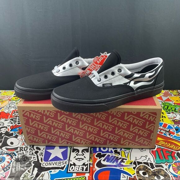 Vans Era Silver Metallic Flame 8.5 Womens / 7 Youth - Picture 1 of 13